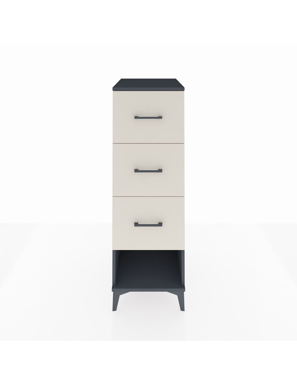 Kronos Dolap 3 Çekmeceli 44x59x134 Antrasit-Aytaşı