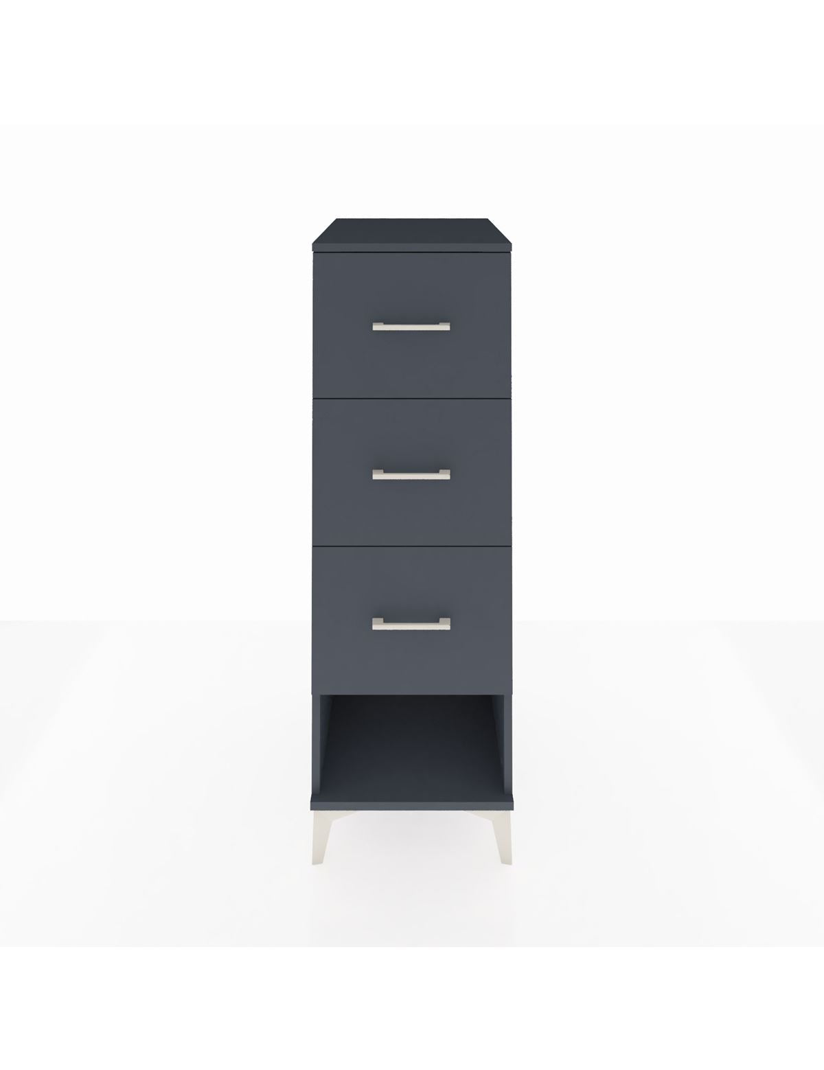 Kronos Dolap 3 Çekmeceli 44x59x134 Antrasit-Antrasit