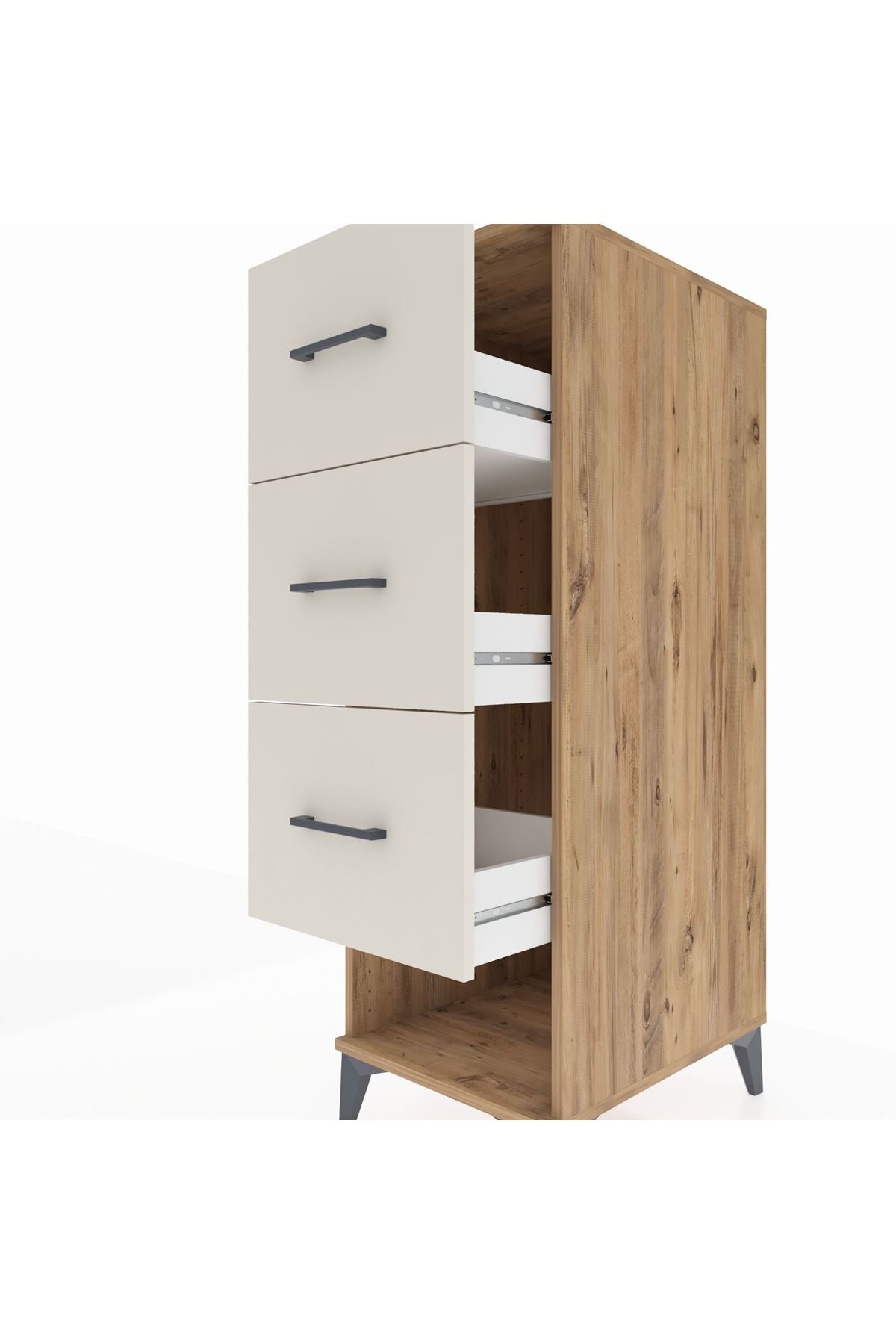Kronos Dolap 3 Çekmeceli 44x59x134 Çam-Aytaşı