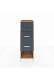 Kronos Dolap 3 Çekmeceli 44x59x134 Çam-Antrasit