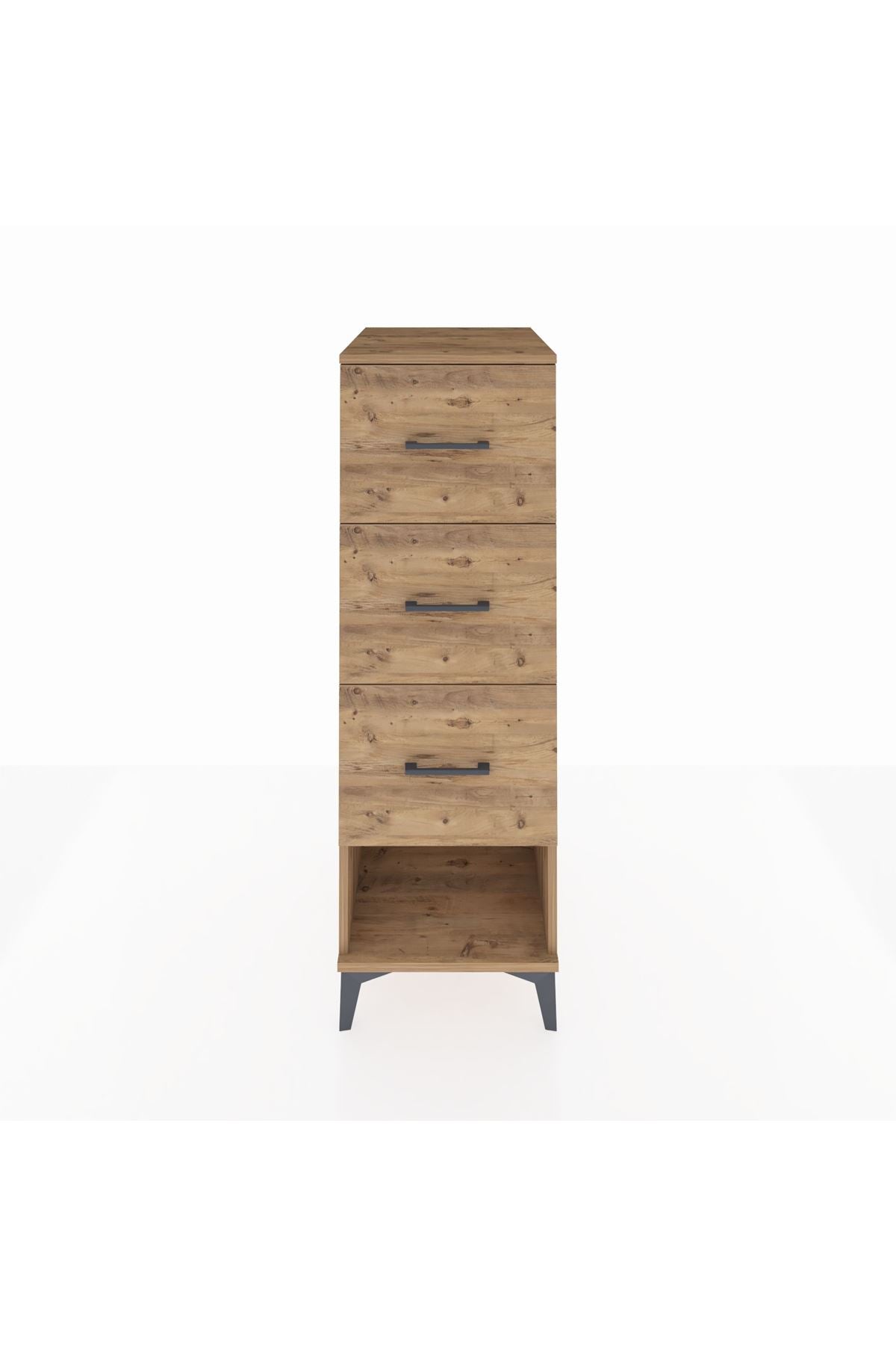 Kronos Dolap 3 Çekmeceli 44x59x134 Çam-Çam