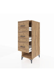 Kronos Dolap 3 Çekmeceli 44x59x134 Çam-Çam