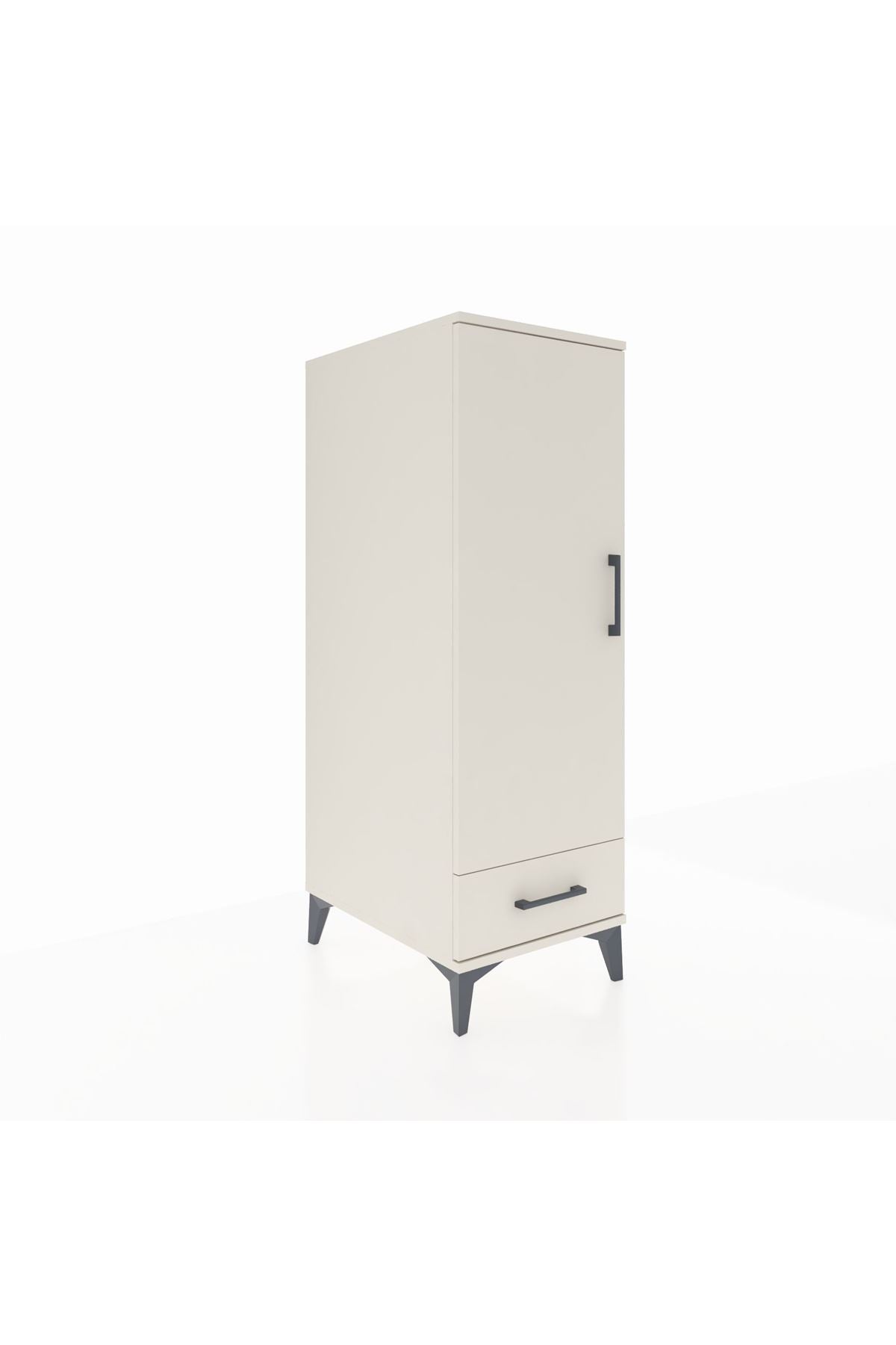 Kronos Dolap 3 Raflı Tek Çekmeceli Tek Kapaklı 44x59x134 Aytaşı-Aytaşı