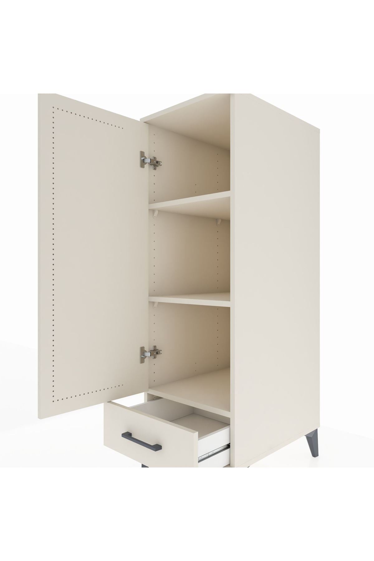 Kronos Dolap 3 Raflı Tek Çekmeceli Tek Kapaklı 44x59x134 Aytaşı-Aytaşı