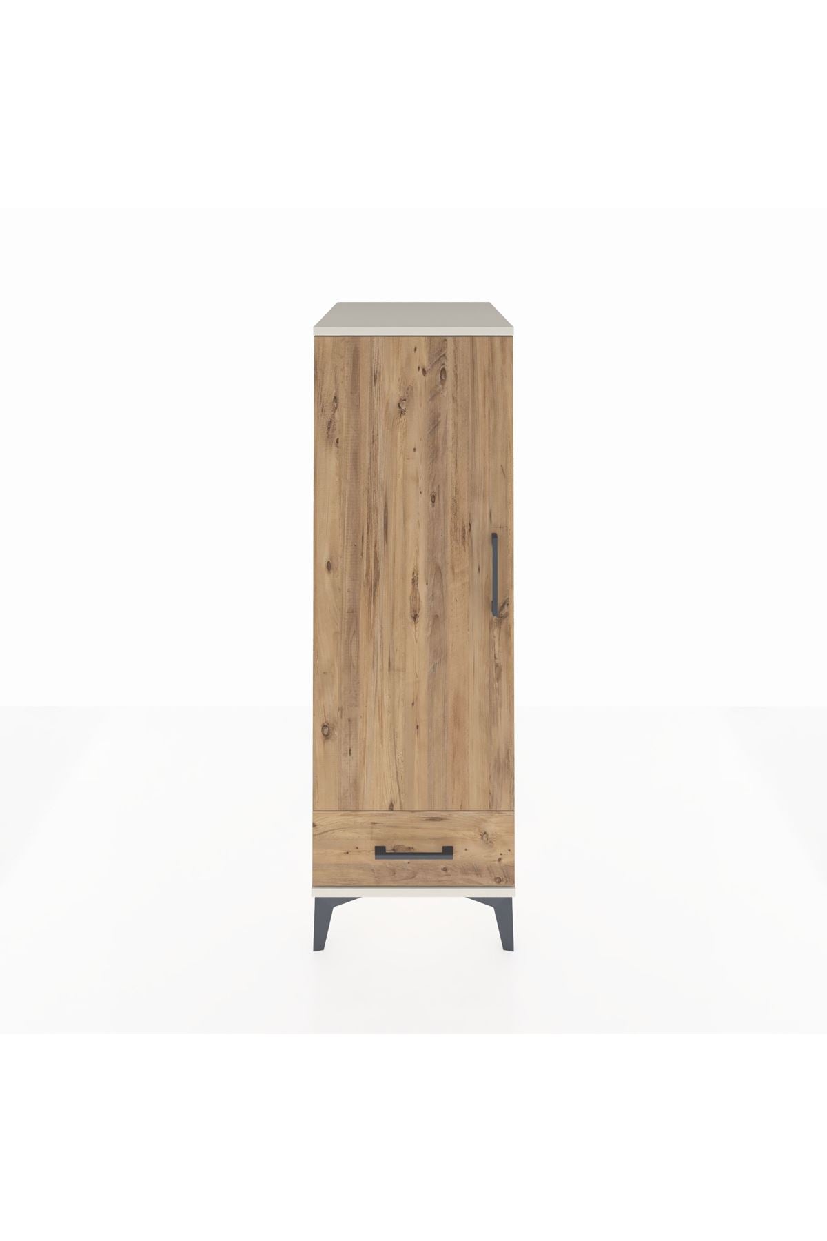 Kronos Dolap 3 Raflı Tek Çekmeceli Tek Kapaklı 44x59x134 Aytaşı-Çam