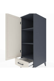 Kronos Dolap 3 Raflı Tek Çekmeceli Tek Kapaklı 44x59x134 Antrasit-Aytaşı