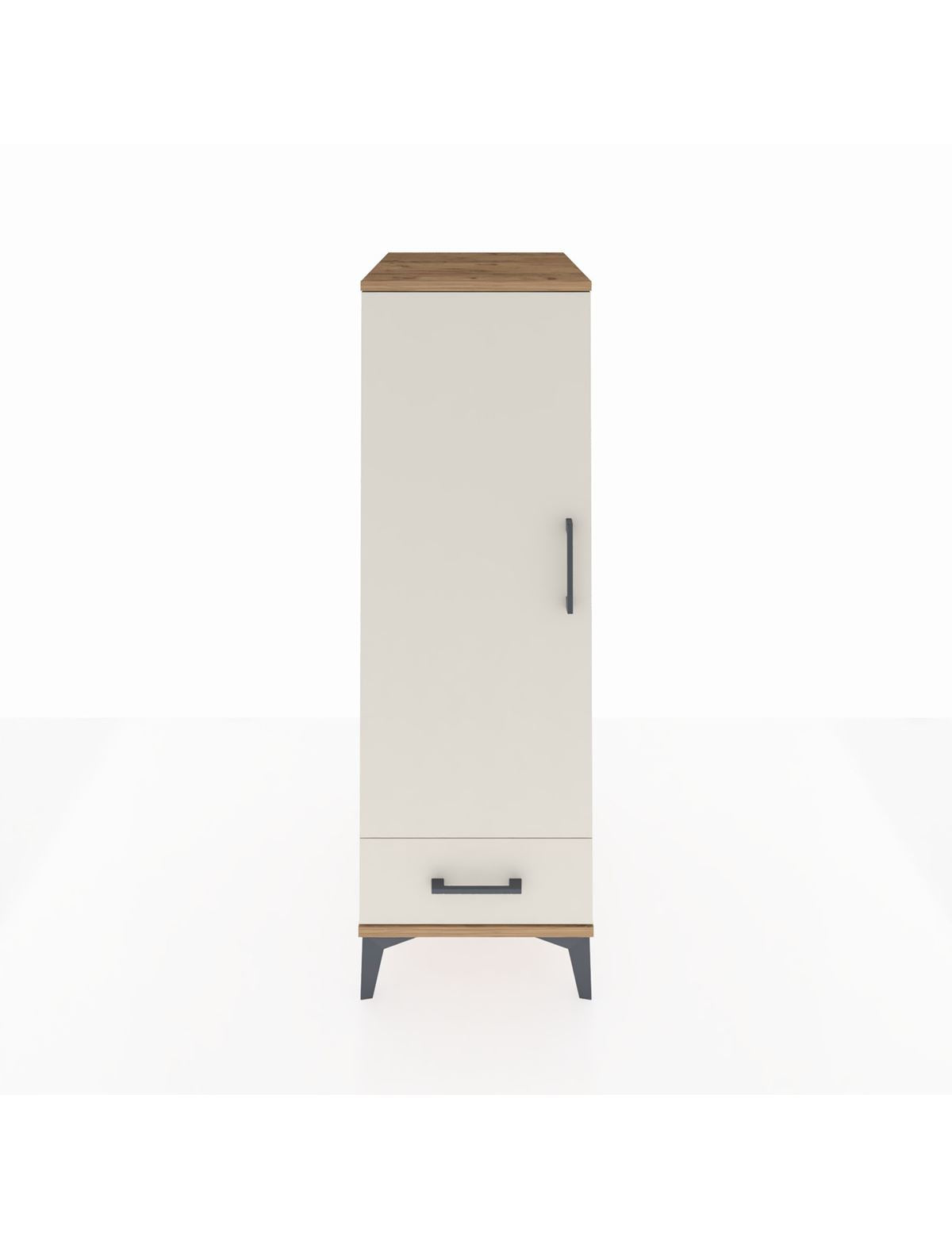 Kronos Dolap 3 Raflı Tek Çekmeceli Tek Kapaklı 44x59x134 Çam-Aytaşı