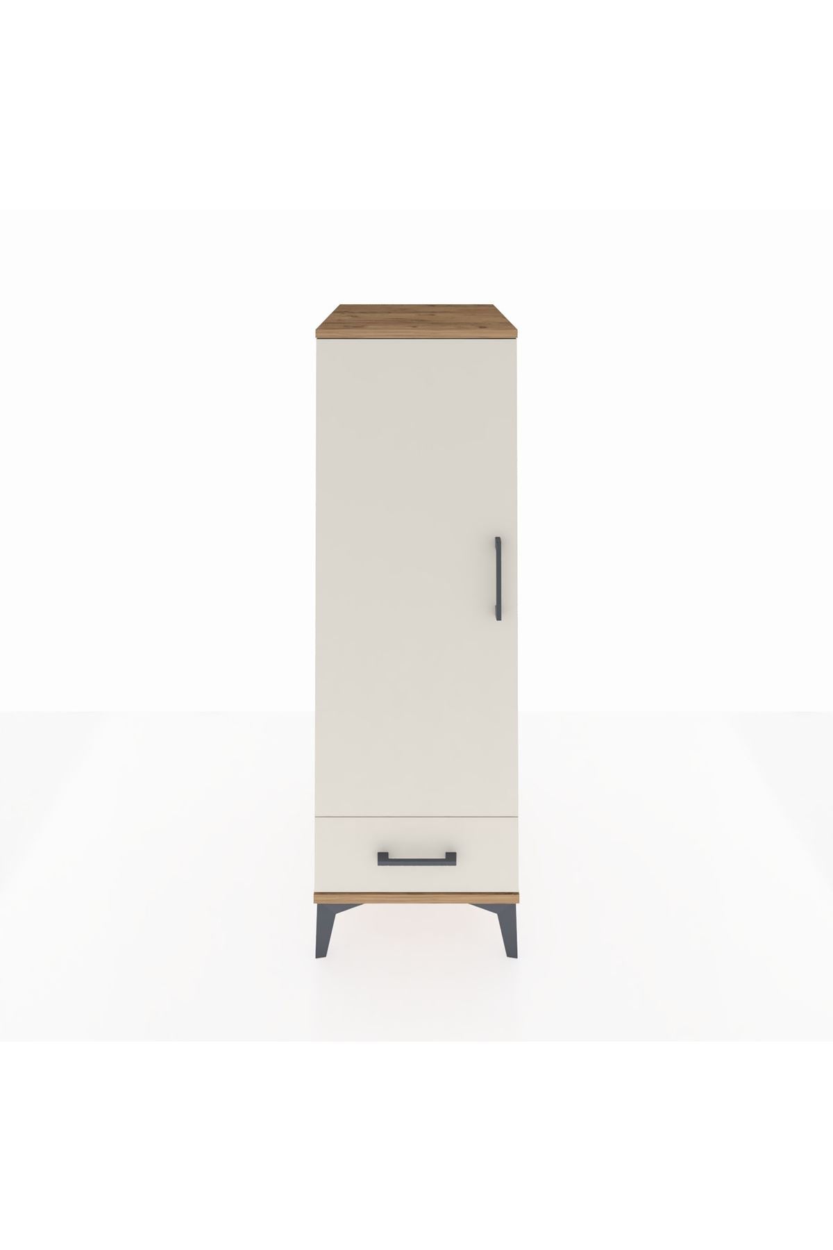 Kronos Dolap 3 Raflı Tek Çekmeceli Tek Kapaklı 44x59x134 Çam-Aytaşı