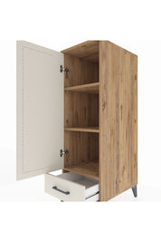 Kronos Dolap 3 Raflı Tek Çekmeceli Tek Kapaklı 44x59x134 Çam-Aytaşı