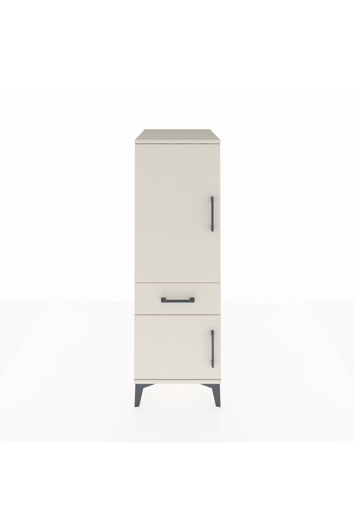 Kronos Dolap 2 Raflı Tek Çekmeceli 2 Kapaklı 44x59x134 Aytaşı-Aytaşı