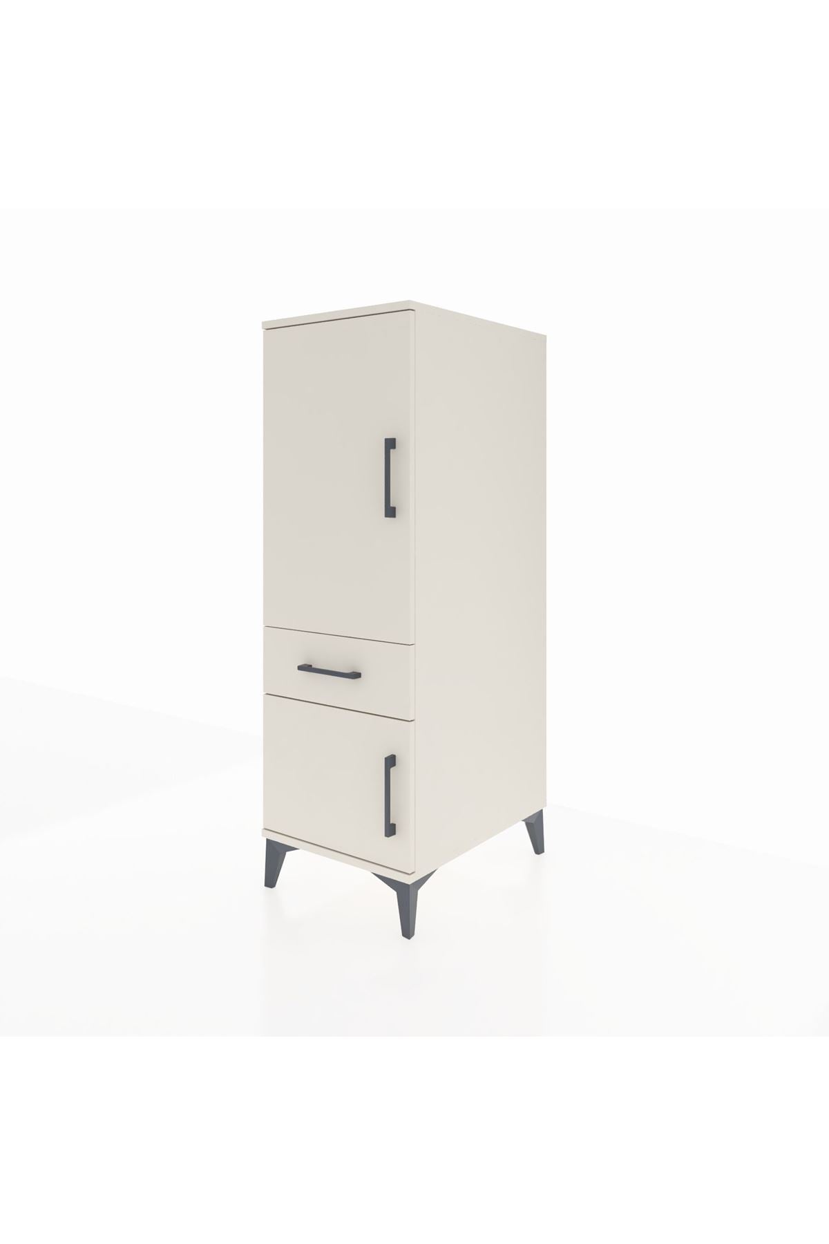 Kronos Dolap 2 Raflı Tek Çekmeceli 2 Kapaklı 44x59x134 Aytaşı-Aytaşı