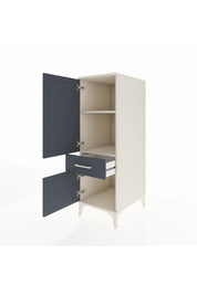 Kronos Dolap 2 Raflı Tek Çekmeceli 2 Kapaklı 44x59x134 Aytaşı-Antrasit