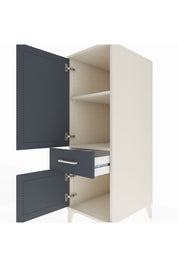 Kronos Dolap 2 Raflı Tek Çekmeceli 2 Kapaklı 44x59x134 Aytaşı-Antrasit