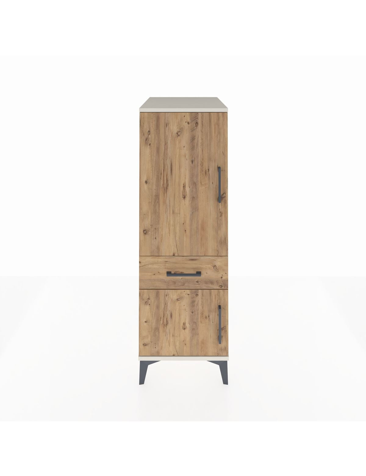 Kronos Dolap 2 Raflı Tek Çekmeceli 2 Kapaklı 44x59x134 Aytaşı-Çam