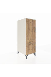 Kronos Dolap 2 Raflı Tek Çekmeceli 2 Kapaklı 44x59x134 Aytaşı-Çam