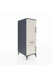 Kronos Dolap 2 Raflı Tek Çekmeceli 2 Kapaklı 44x59x134 Antrasit-Aytaşı