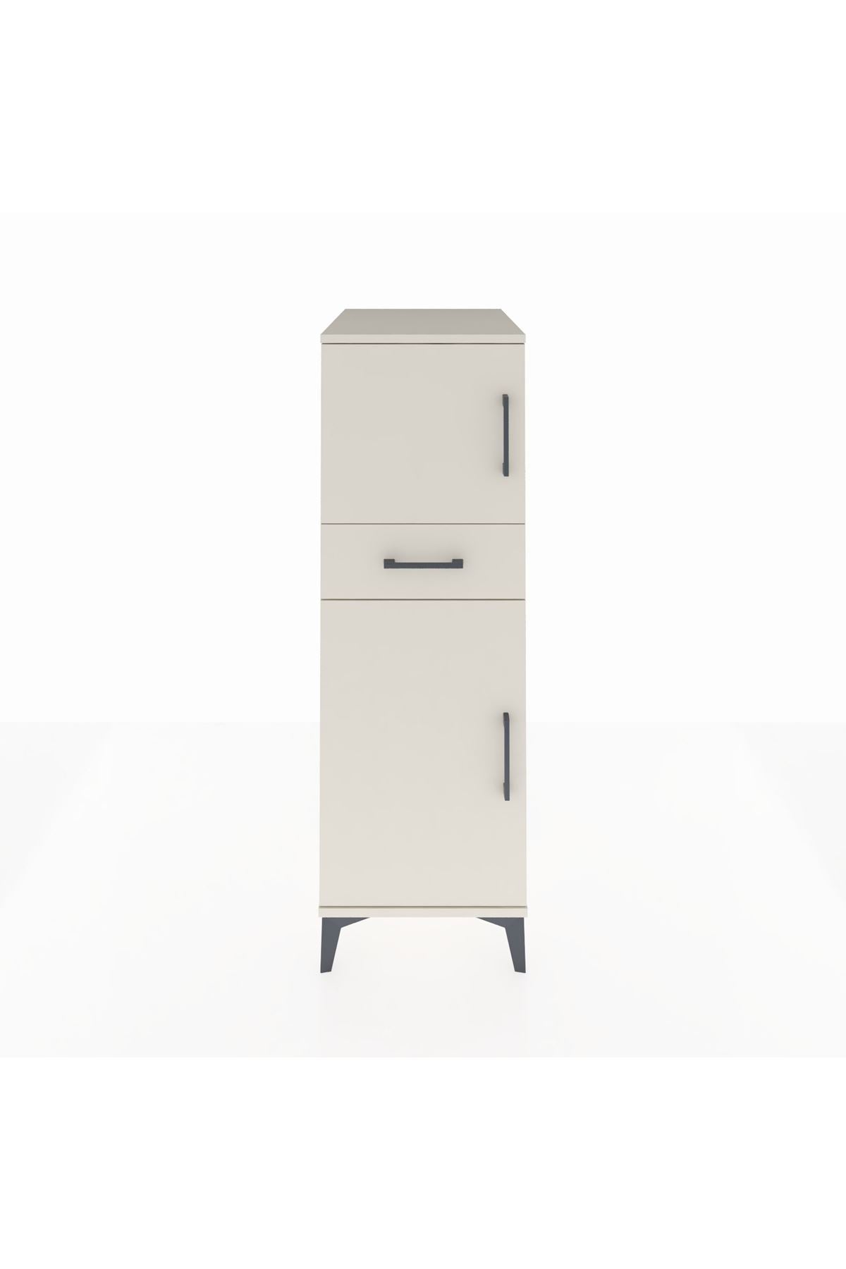 Kronos Dolap 2 Raflı Tek Çekmeceli 2 Kapaklı 44x59x134 Aytaşı-Aytaşı