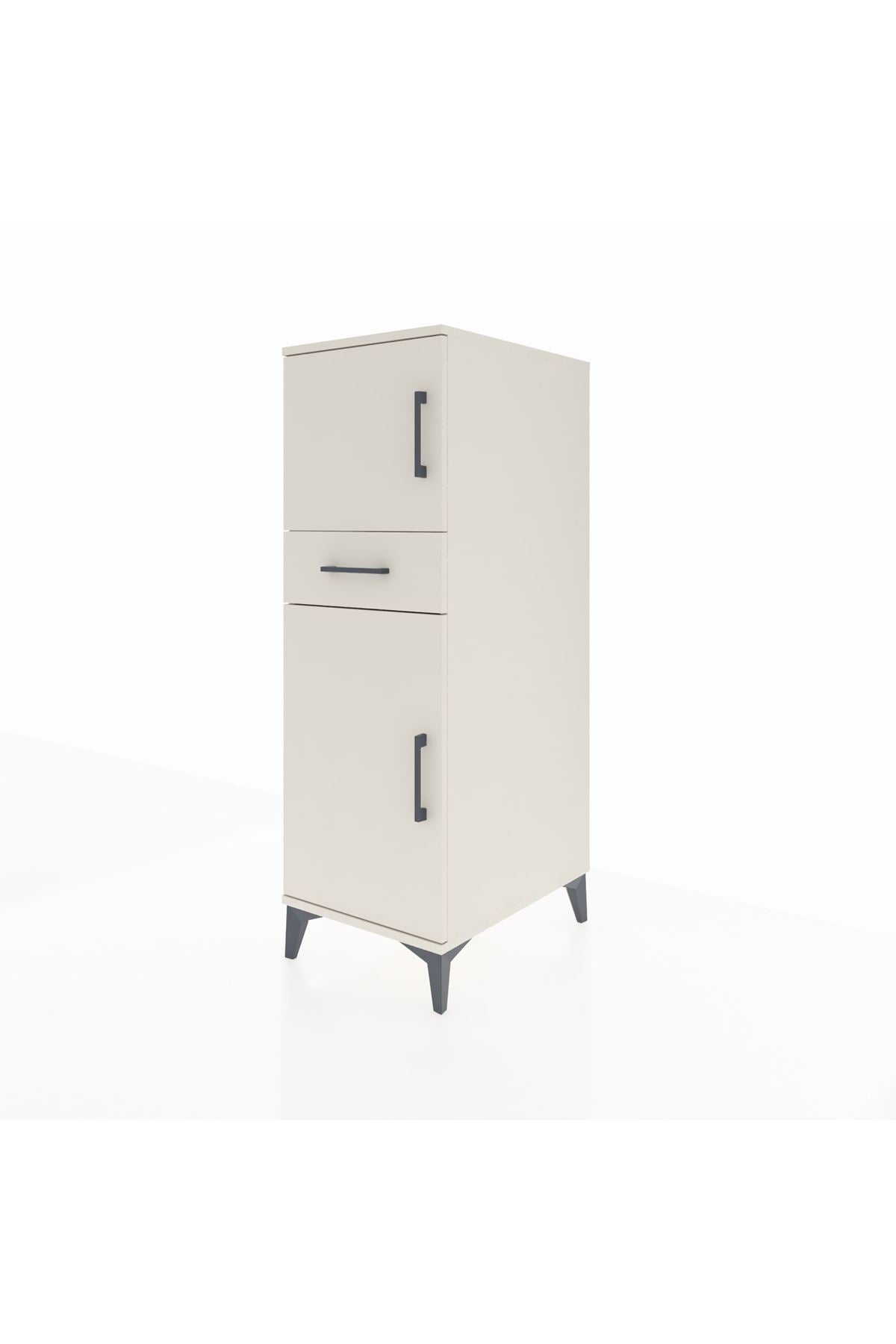 Kronos Dolap 2 Raflı Tek Çekmeceli 2 Kapaklı 44x59x134 Aytaşı-Aytaşı