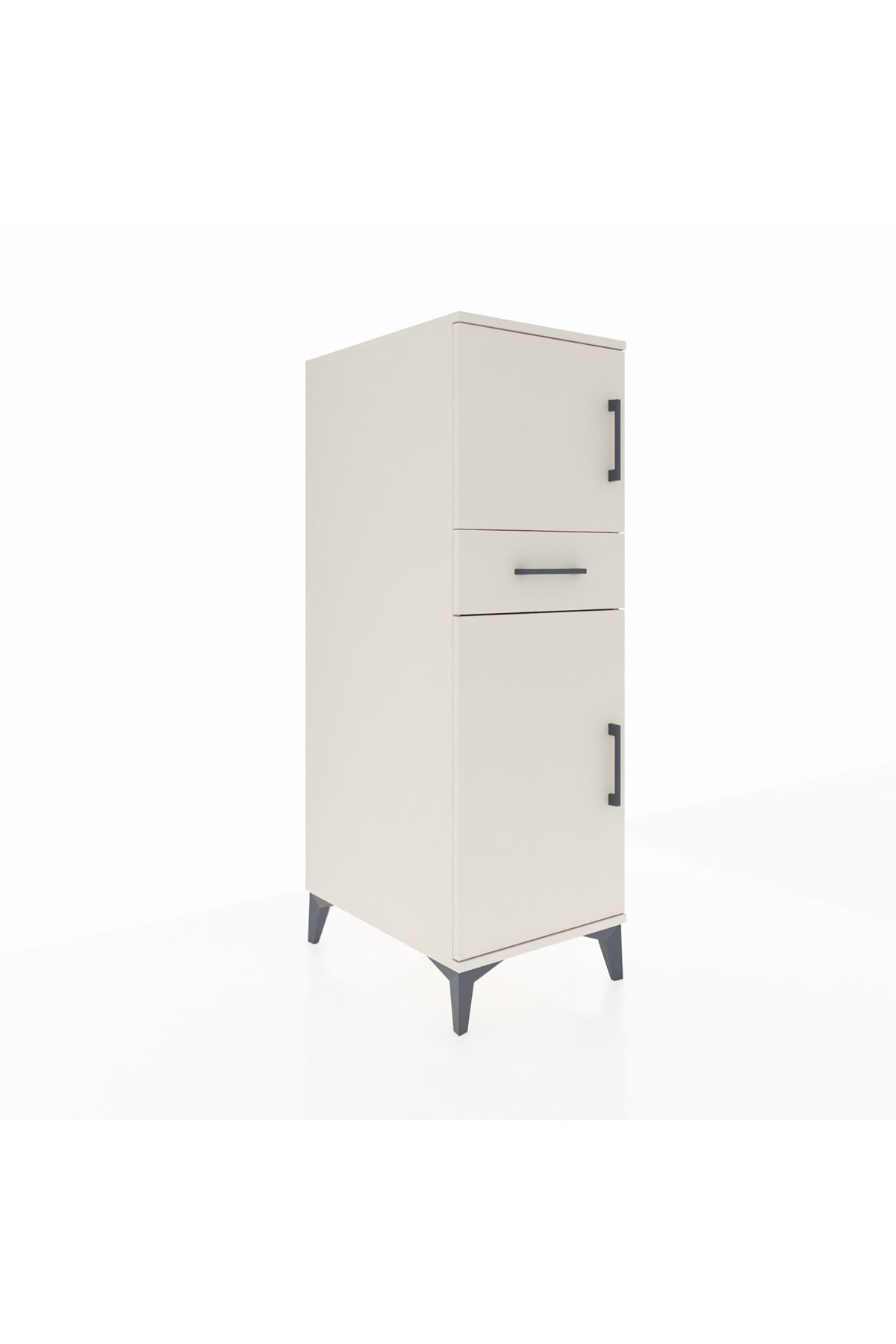 Kronos Dolap 2 Raflı Tek Çekmeceli 2 Kapaklı 44x59x134 Aytaşı-Aytaşı