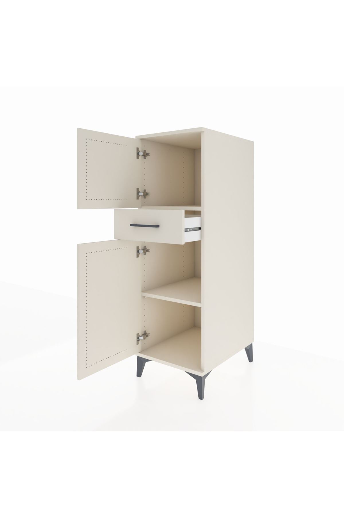 Kronos Dolap 2 Raflı Tek Çekmeceli 2 Kapaklı 44x59x134 Aytaşı-Aytaşı