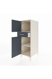 Kronos Dolap 2 Raflı Tek Çekmeceli 2 Kapaklı 44x59x134 Aytaşı-Antrasit