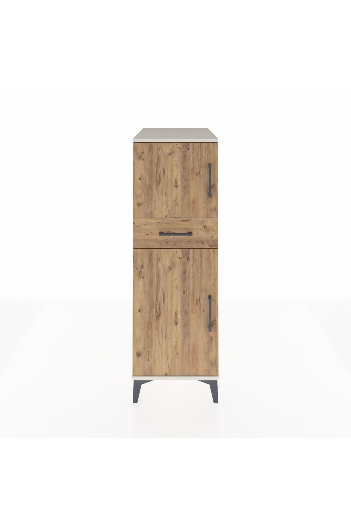 Kronos Dolap 2 Raflı Tek Çekmeceli 2 Kapaklı 44x59x134 Aytaşı-Çam