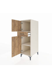 Kronos Dolap 2 Raflı Tek Çekmeceli 2 Kapaklı 44x59x134 Aytaşı-Çam