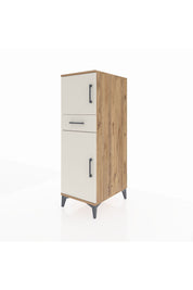 Kronos Dolap 2 Raflı Tek Çekmeceli 2 Kapaklı 44x59x134 Çam-Aytaşı