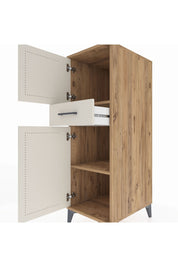 Kronos Dolap 2 Raflı Tek Çekmeceli 2 Kapaklı 44x59x134 Çam-Aytaşı