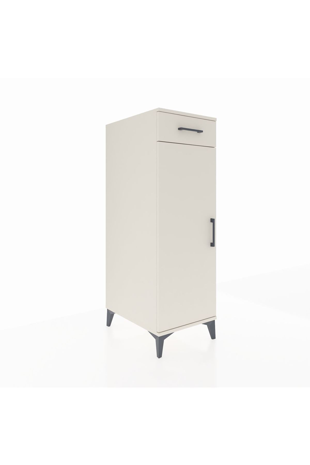 Kronos Dolap 2 Raflı Tek Çekmeceli Tek Kapaklı 44x59x134 Aytaşı-Aytaşı