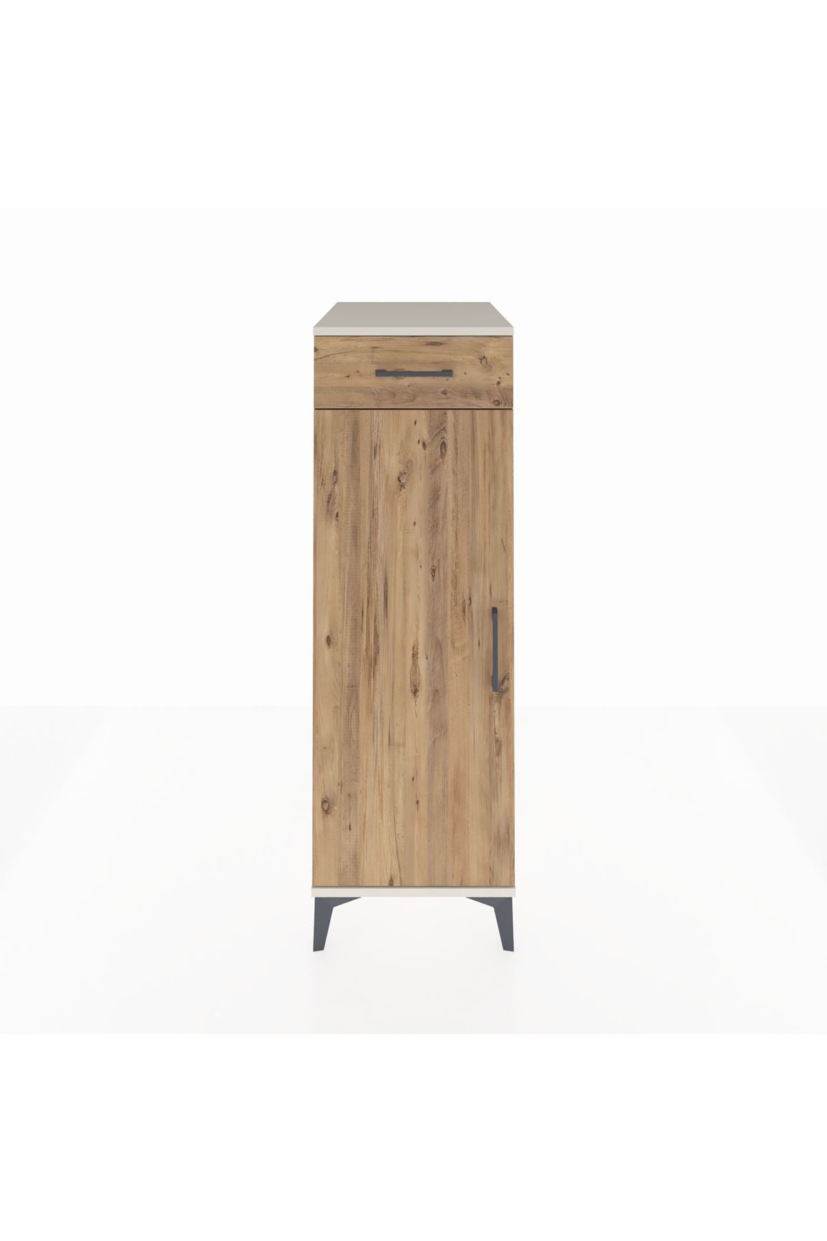 Kronos Dolap 2 Raflı Tek Çekmeceli Tek Kapaklı 44x59x134 Aytaşı-Çam