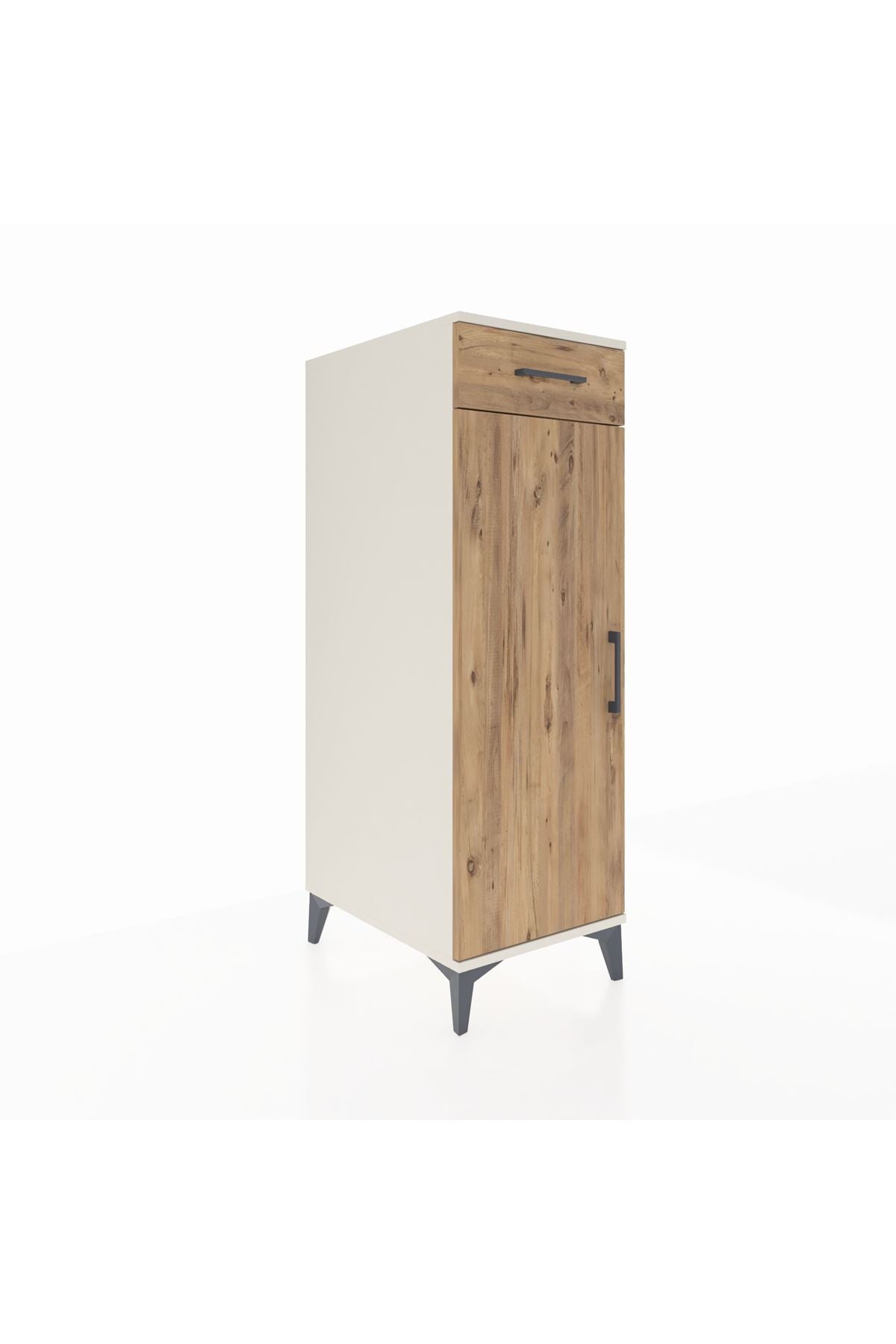 Kronos Dolap 2 Raflı Tek Çekmeceli Tek Kapaklı 44x59x134 Aytaşı-Çam