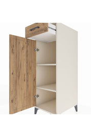 Kronos Dolap 2 Raflı Tek Çekmeceli Tek Kapaklı 44x59x134 Aytaşı-Çam