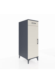 Kronos Dolap 2 Raflı Tek Çekmeceli Tek Kapaklı 44x59x134 Antrasit-Aytaşı