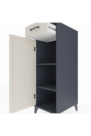 Kronos Dolap 2 Raflı Tek Çekmeceli Tek Kapaklı 44x59x134 Antrasit-Aytaşı