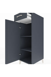 Kronos Dolap 2 Raflı Tek Çekmeceli Tek Kapaklı 44x59x134 Antrasit-Antrasit