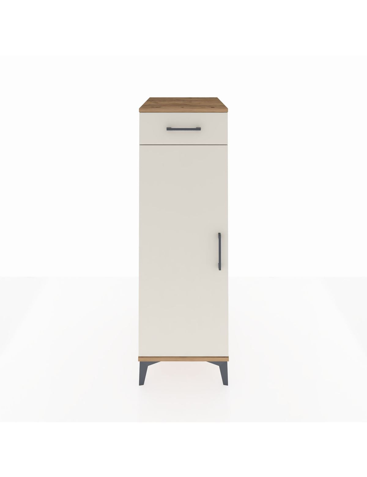 Kronos Dolap 2 Raflı Tek Çekmeceli Tek Kapaklı 44x59x134 Çam-Aytaşı