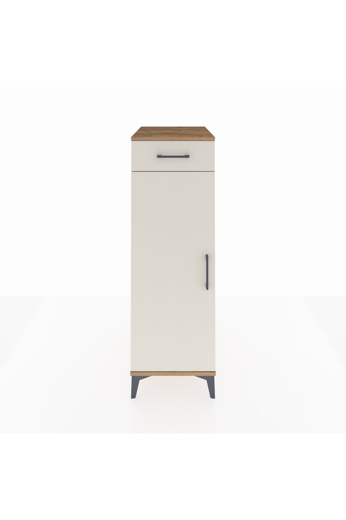 Kronos Dolap 2 Raflı Tek Çekmeceli Tek Kapaklı 44x59x134 Çam-Aytaşı