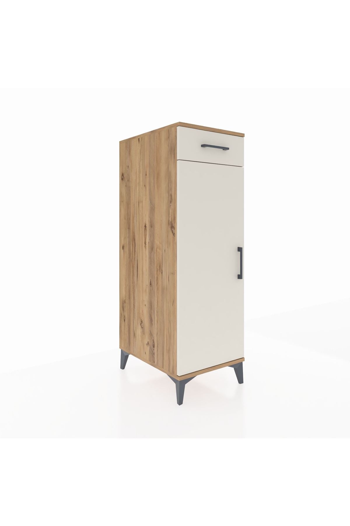 Kronos Dolap 2 Raflı Tek Çekmeceli Tek Kapaklı 44x59x134 Çam-Aytaşı