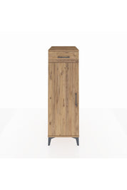 Kronos Dolap 2 Raflı Tek Çekmeceli Tek Kapaklı 44x59x134 Çam-Çam