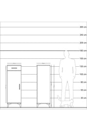 Kronos Dolap 2 Raflı Tek Çekmeceli Tek Kapaklı 44x59x134 Çam-Çam