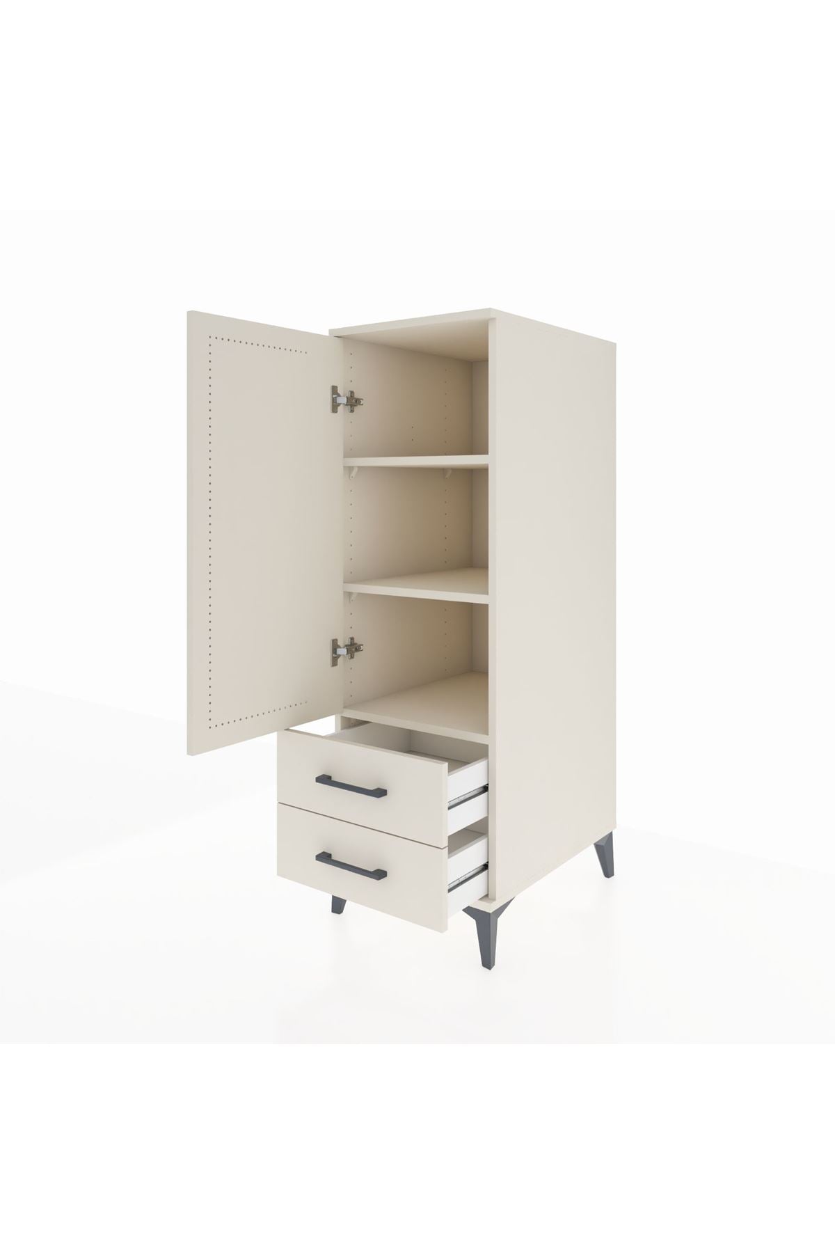 Kronos Dolap 3 Raflı 2 Çekmeceli Tek Kapaklı 44x59x134 Aytaşı-Aytaşı