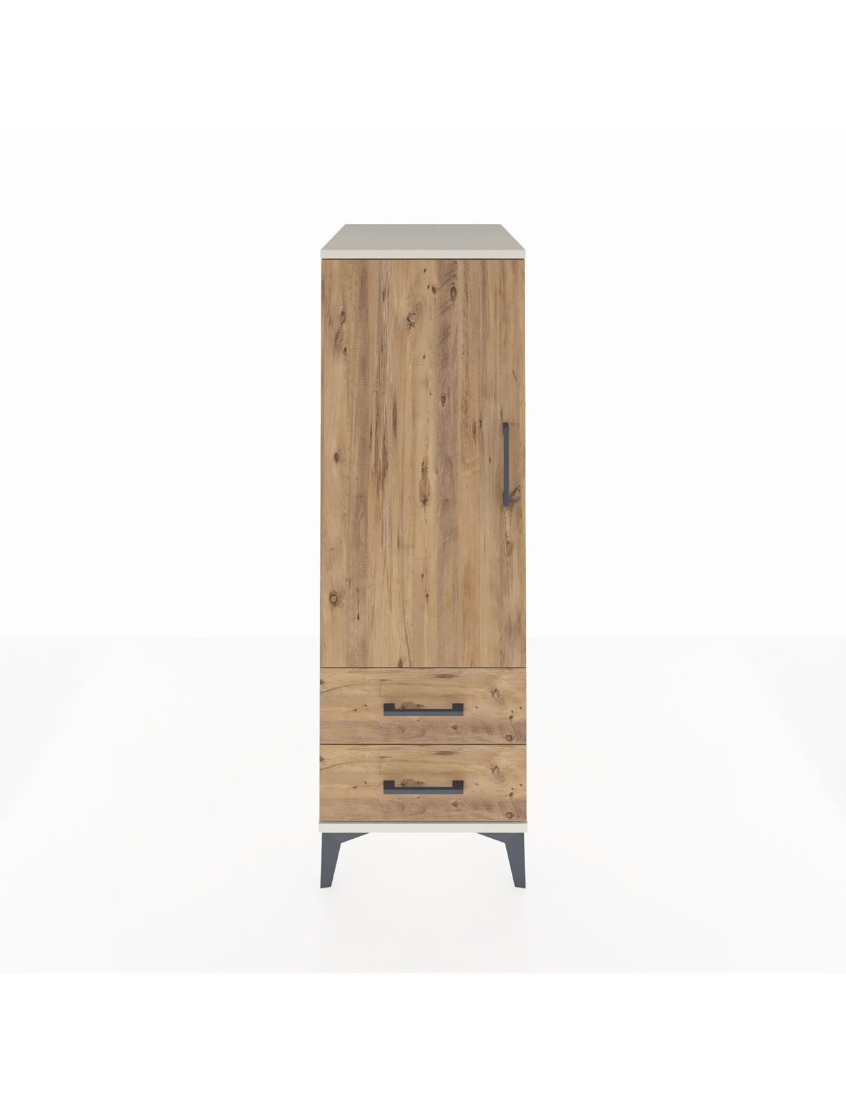 Kronos Dolap 3 Raflı 2 Çekmeceli Tek Kapaklı 44x59x134 Aytaşı-Çam