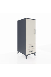 Kronos Dolap 3 Raflı 2 Çekmeceli Tek Kapaklı 44x59x134 Antrasit-Aytaşı