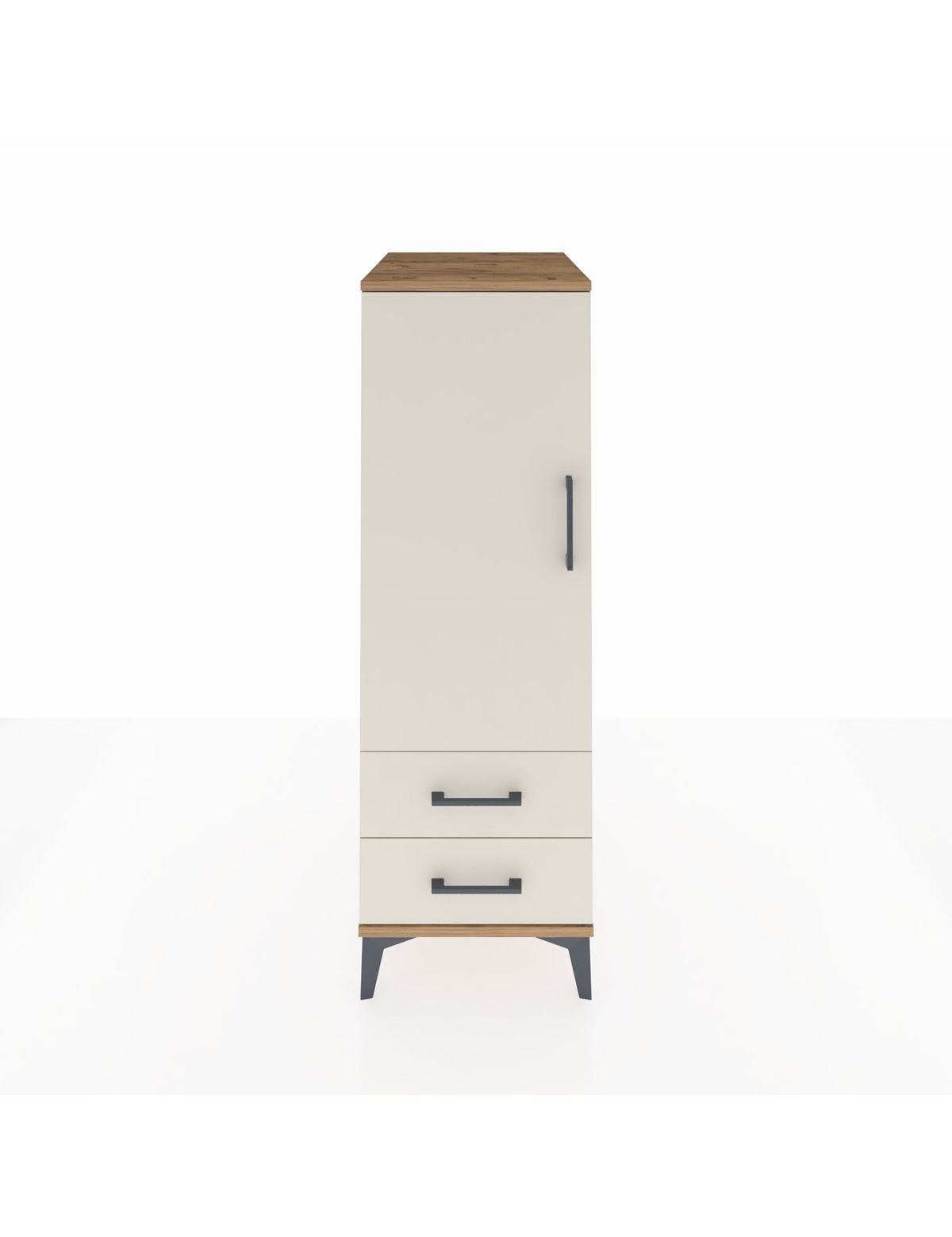 Kronos Dolap 3 Raflı 2 Çekmeceli Tek Kapaklı 44x59x134 Çam-Aytaşı