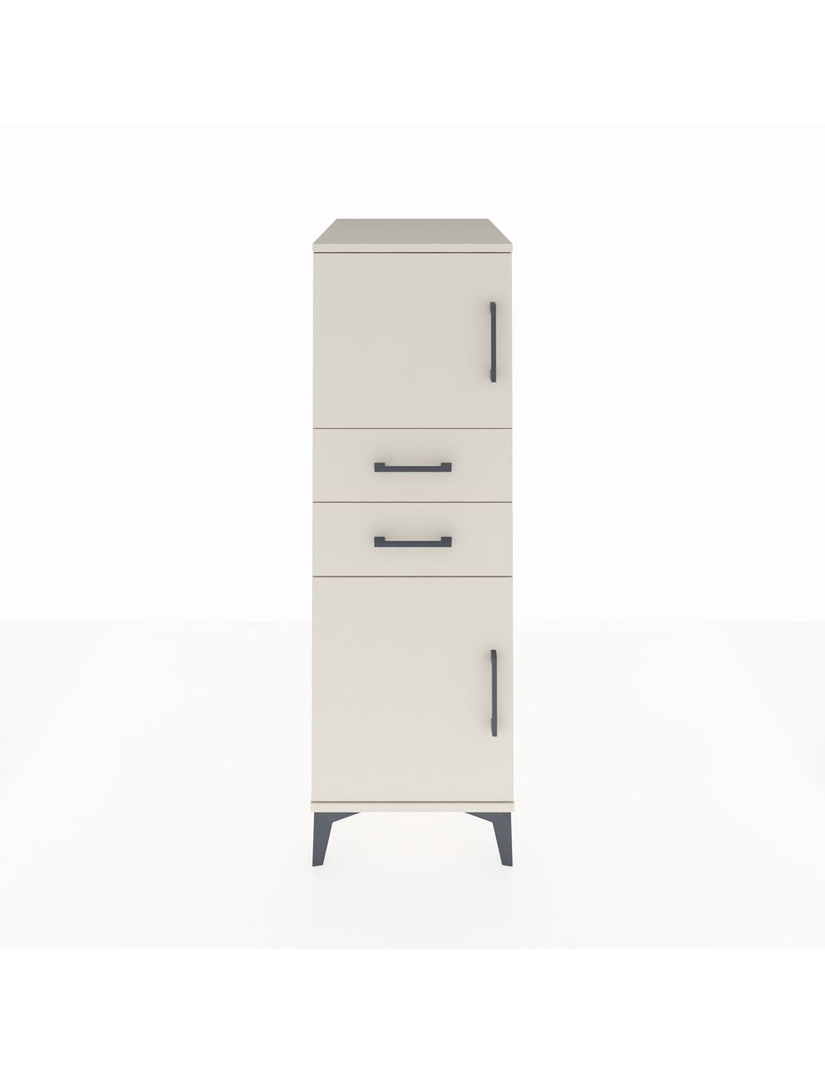 Kronos Dolap Tek Raflı 2 Çekmeceli 2 Kapaklı 44x59x134 Aytaşı-Aytaşı