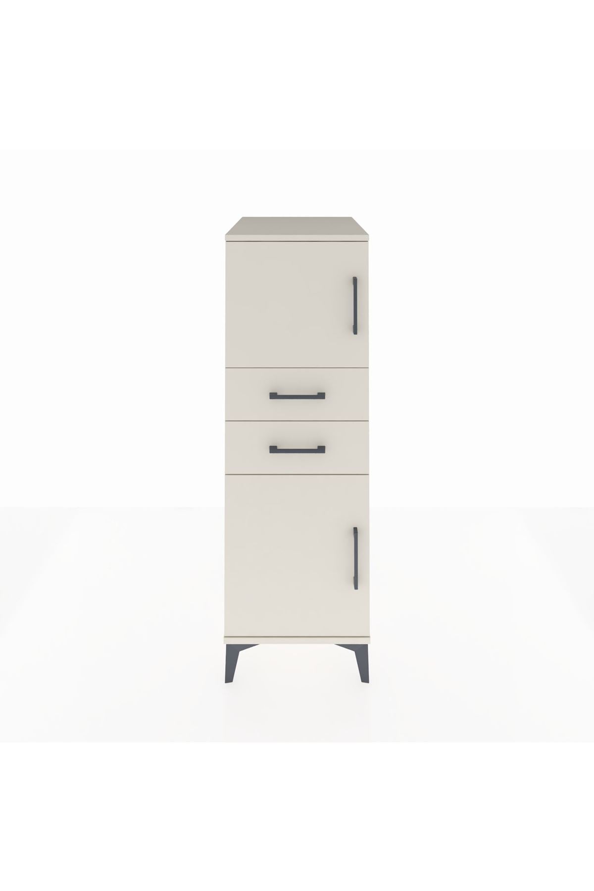 Kronos Dolap Tek Raflı 2 Çekmeceli 2 Kapaklı 44x59x134 Aytaşı-Aytaşı