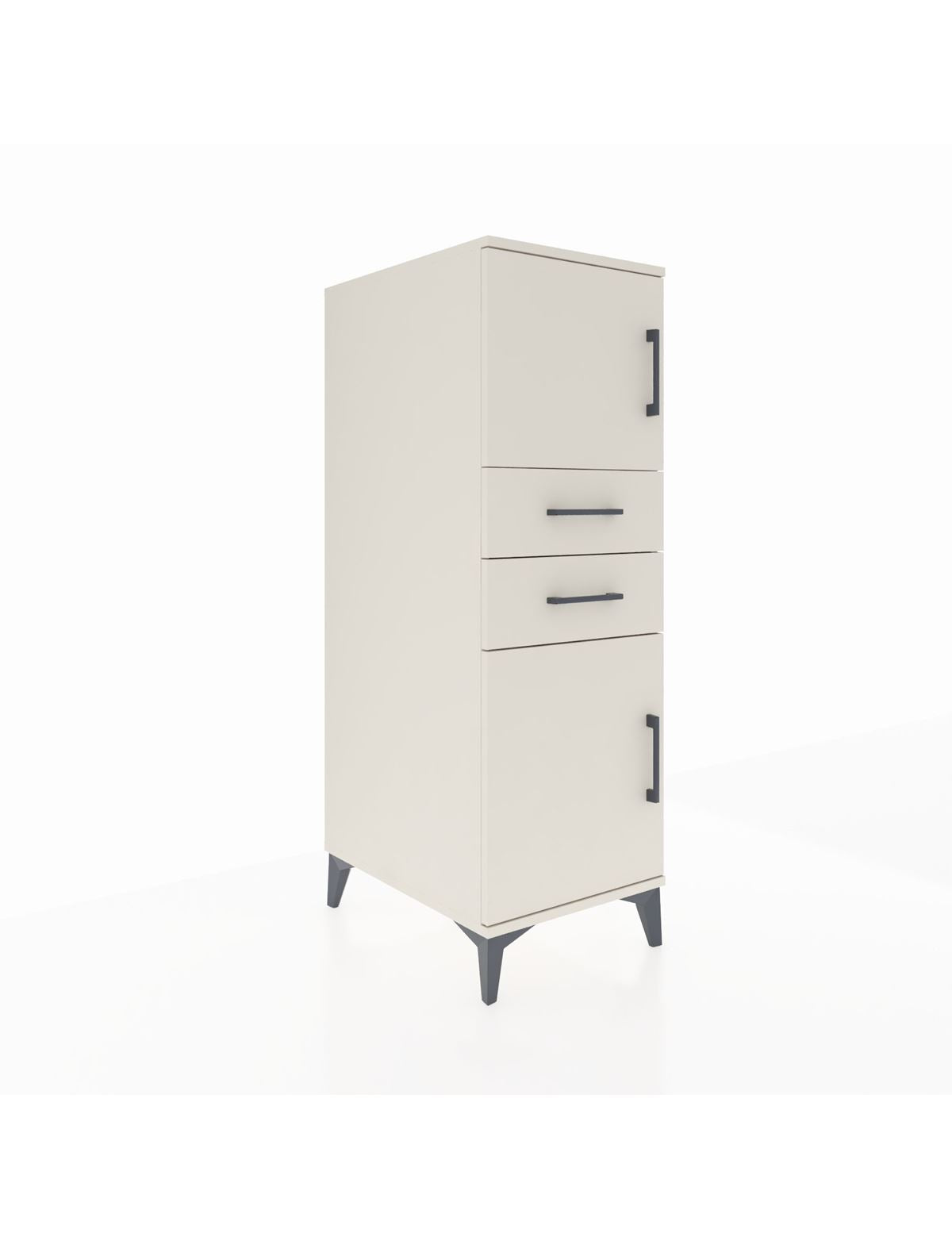 Kronos Dolap Tek Raflı 2 Çekmeceli 2 Kapaklı 44x59x134 Aytaşı-Aytaşı