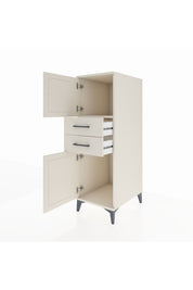 Kronos Dolap Tek Raflı 2 Çekmeceli 2 Kapaklı 44x59x134 Aytaşı-Aytaşı