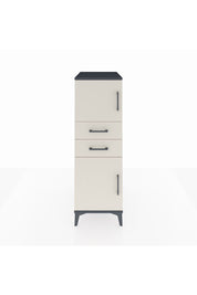 Kronos Dolap Tek Raflı 2 Çekmeceli 2 Kapaklı 44x59x134 Antrasit-Aytaşı